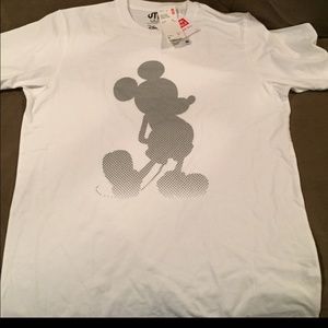 White tee with Mickey mouse print